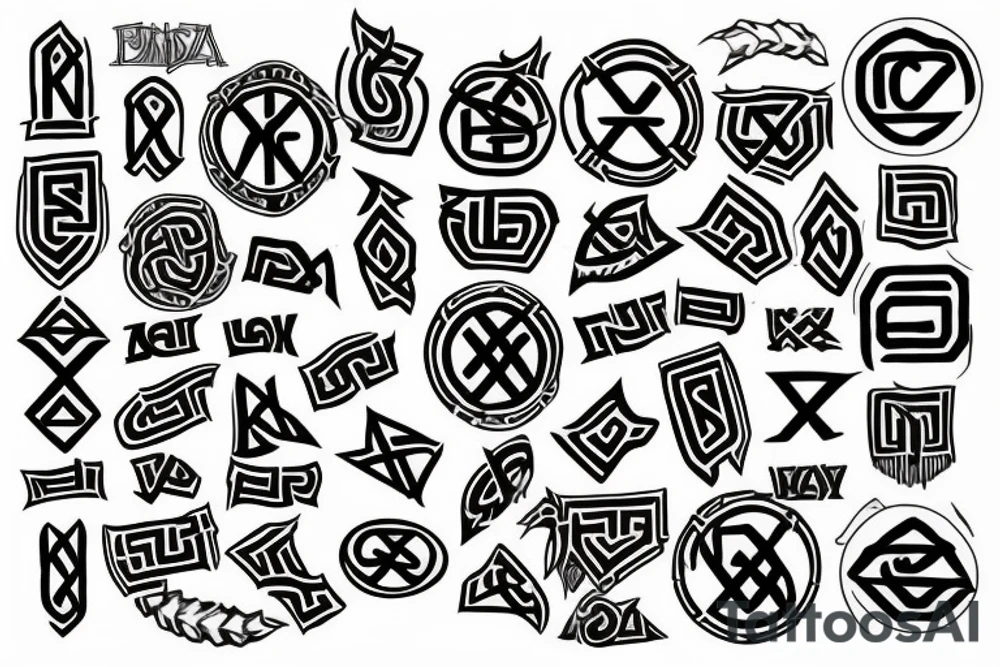 Friendship, norse runes tattoo idea