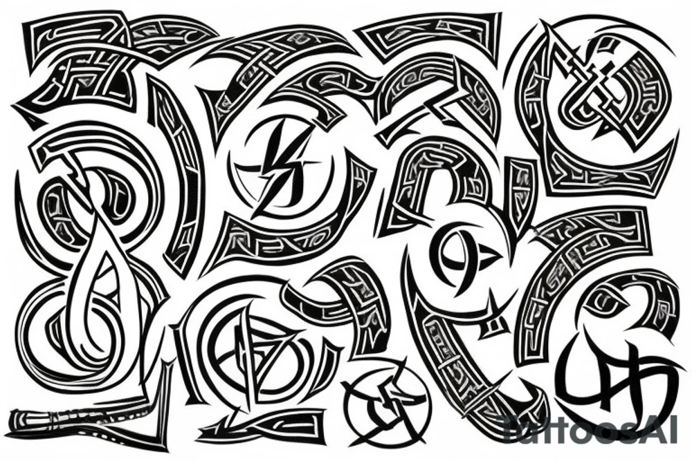 Norse runes of friends tattoo idea