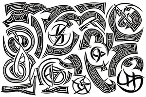 Norse runes of friends tattoo idea