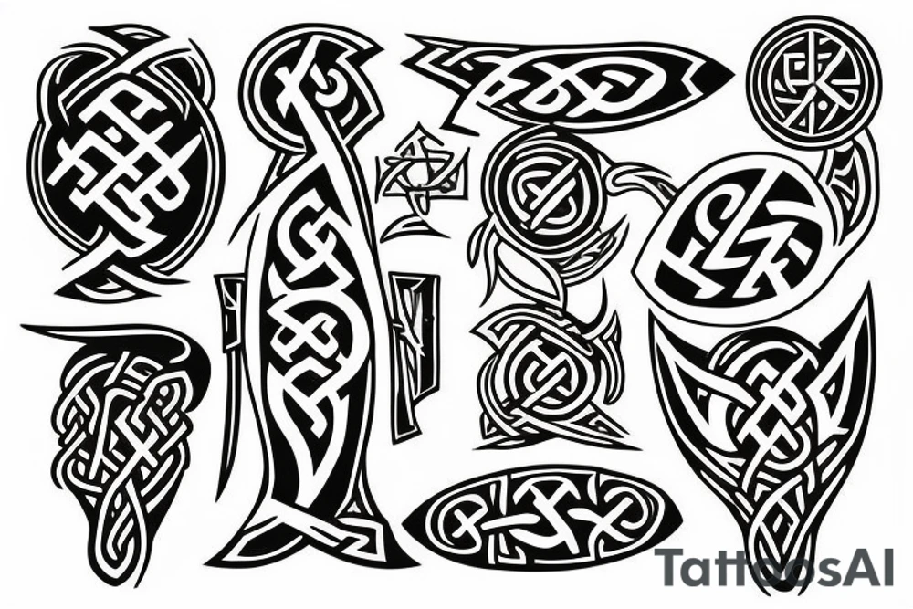 Norse runes of friends tattoo idea