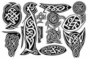 Norse runes of friends tattoo idea