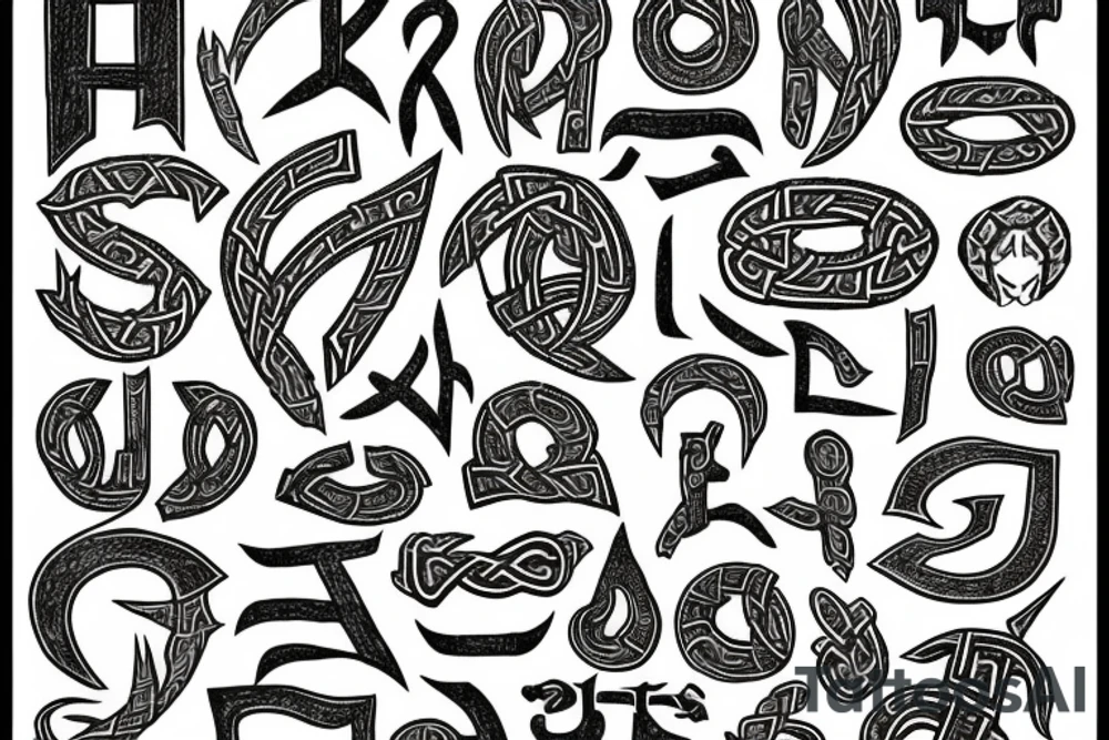 Norse runes of friends tattoo idea