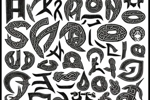 Norse runes of friends tattoo idea