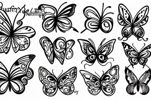time flys by butterfly tattoo idea