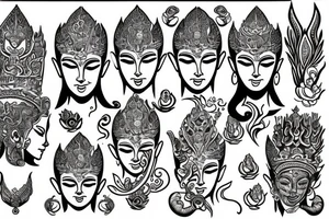 buddism sansara balance tattoo idea