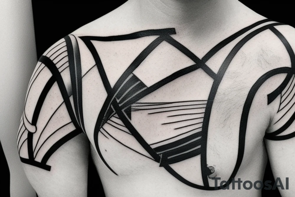 black line minimalist tattoo baseball tattoo idea