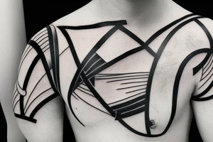 black line minimalist tattoo baseball tattoo idea