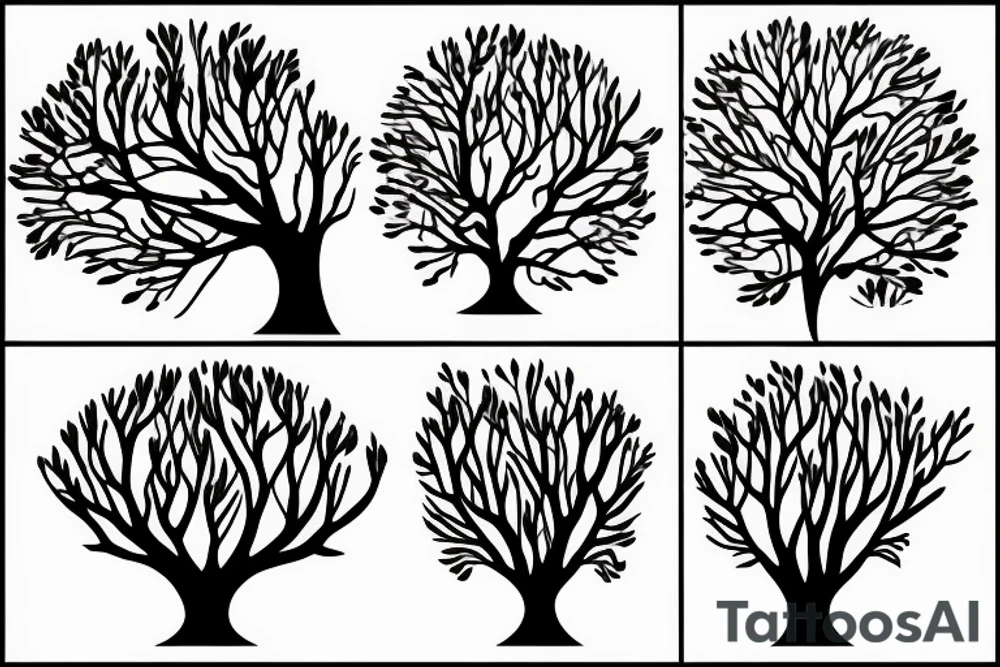 lighting tracking thru tree to the ground tattoo idea