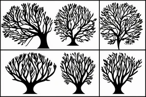 lighting tracking thru tree to the ground tattoo idea