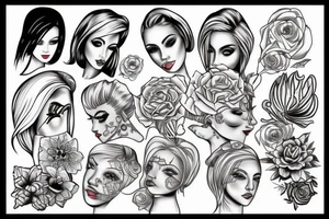 Blonde girl tattoo idea
