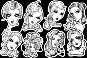 Blonde girl tattoo idea