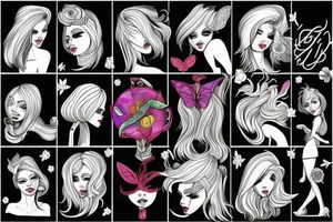 Blonde girl tattoo idea