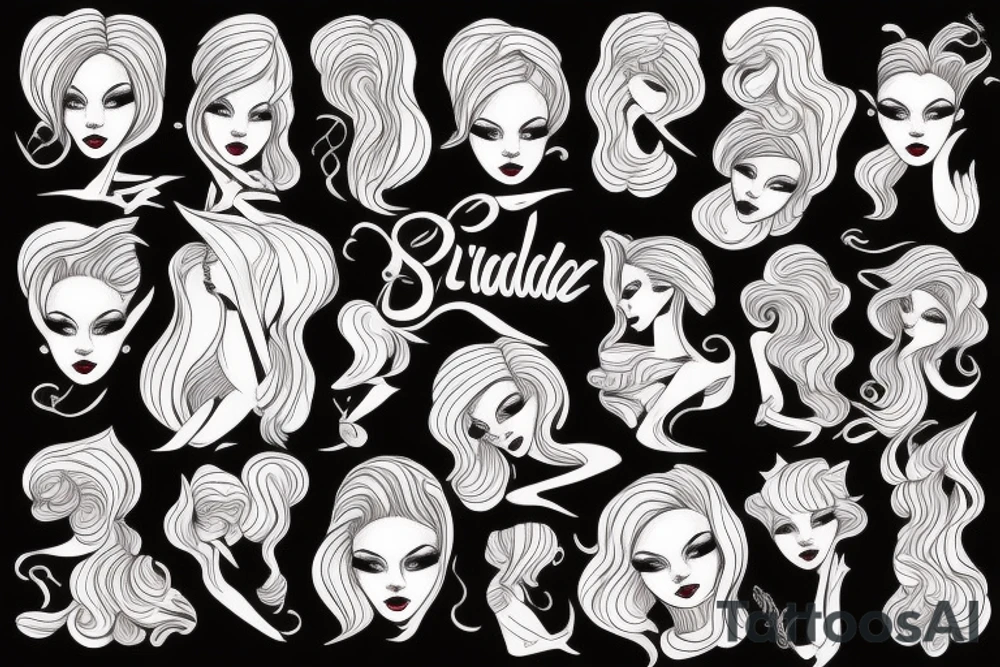 Blonde girl tattoo idea