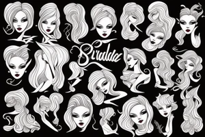 Blonde girl tattoo idea