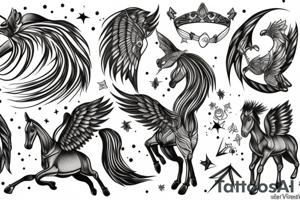 Constellation of pegasus tattoo idea