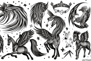 Constellation of pegasus tattoo idea