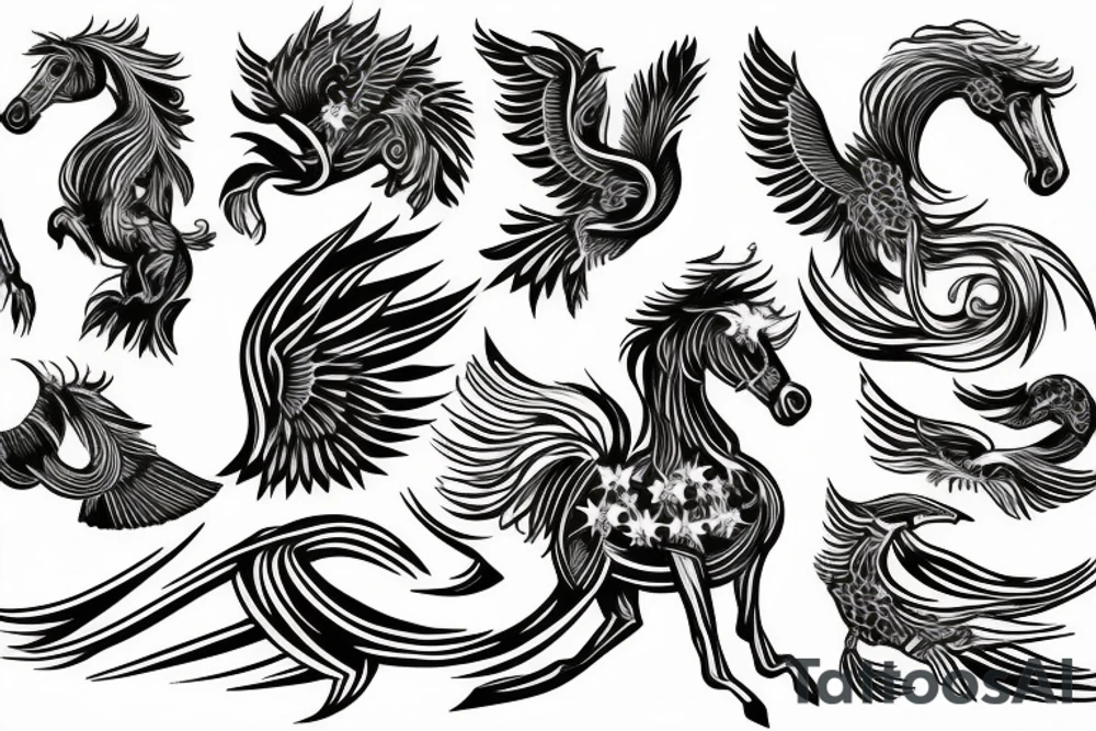 Constellation of pegasus tattoo idea