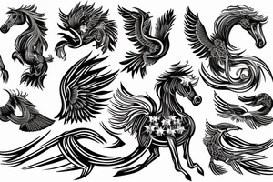 Constellation of pegasus tattoo idea
