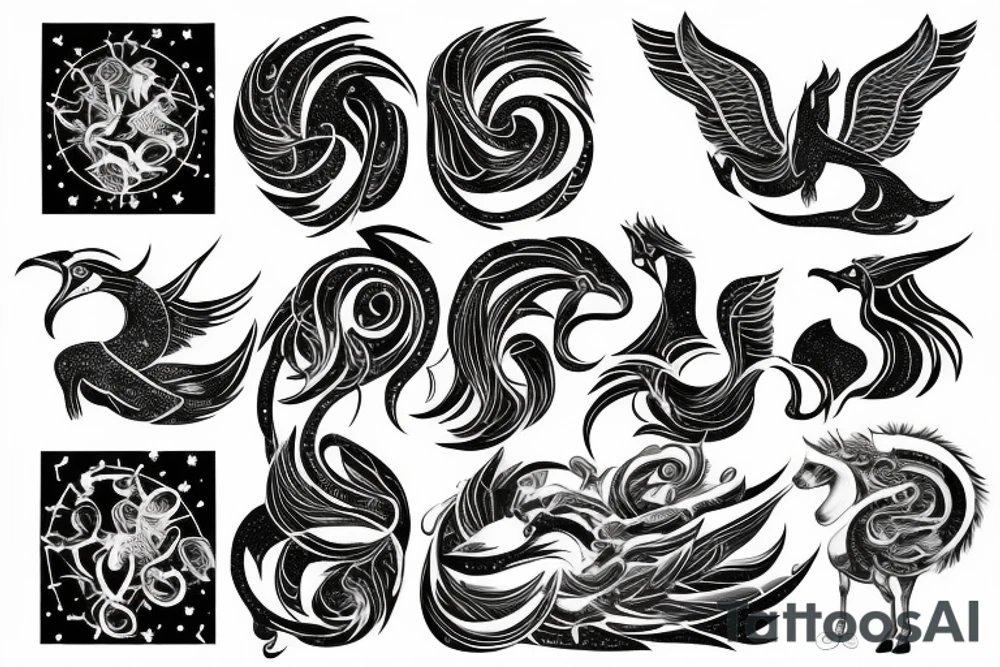 Constellation of pegasus tattoo idea