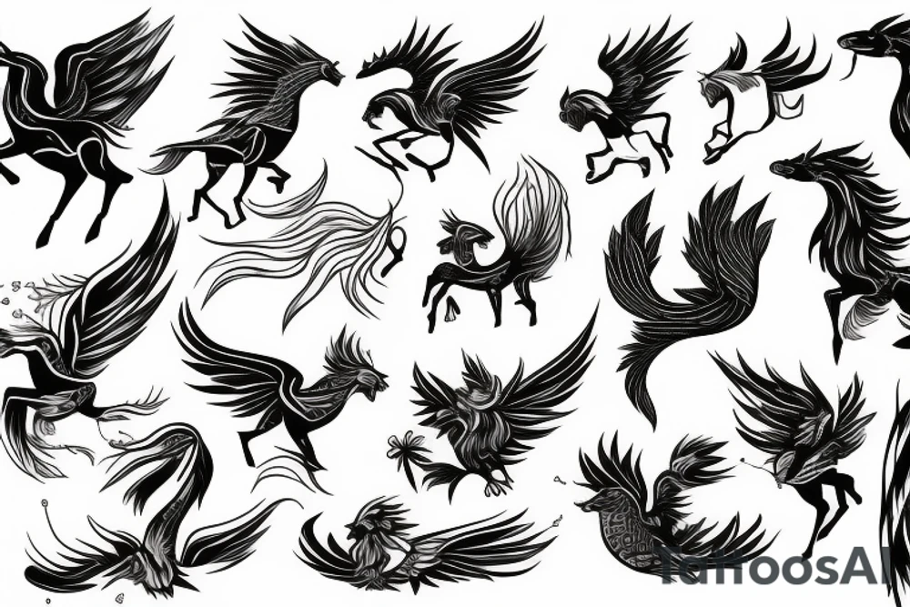 Constellation of pegasus tattoo idea