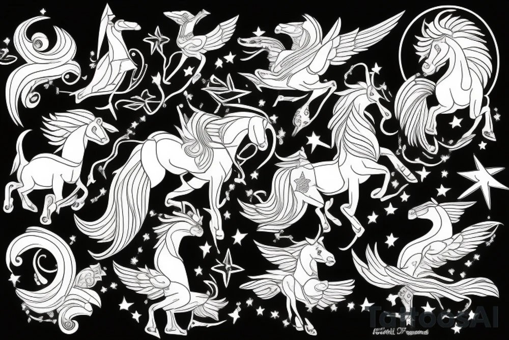 Constellation of pegasus tattoo idea