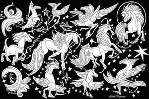 Constellation of pegasus tattoo idea