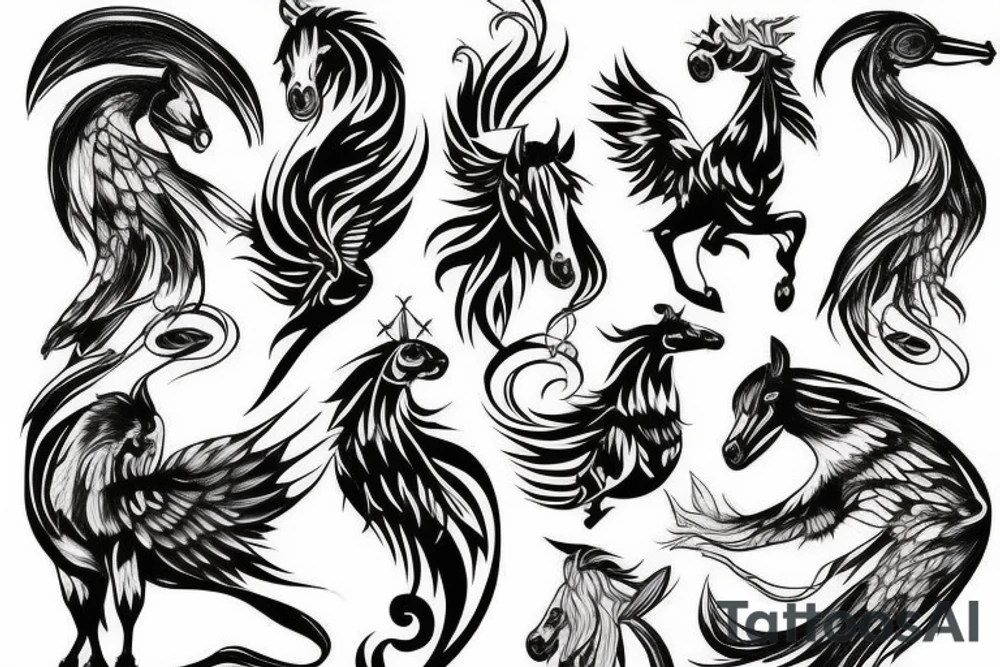 Constellation of pegasus tattoo idea