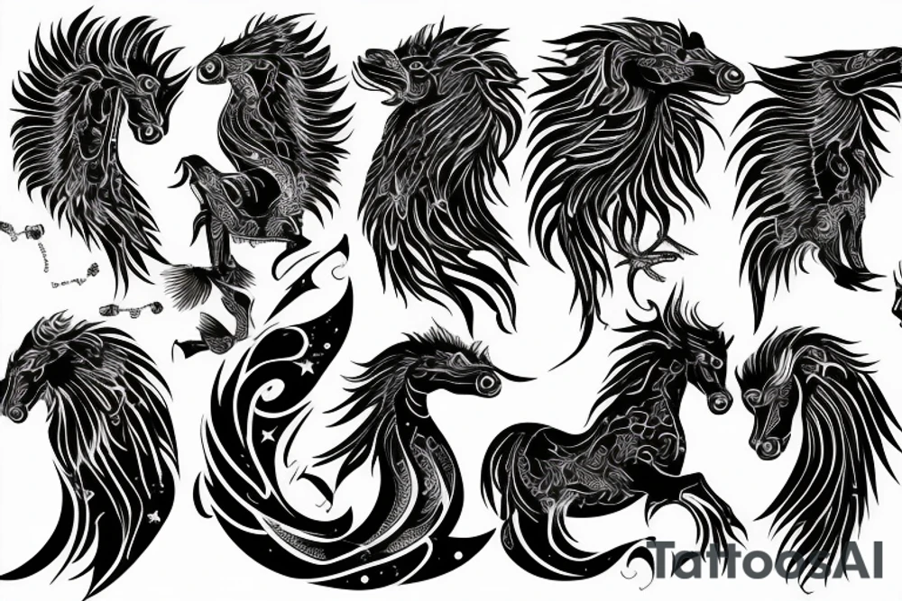 Constellation of pegasus tattoo idea