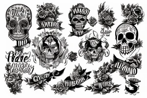 Chicano style die hard tattoo idea
