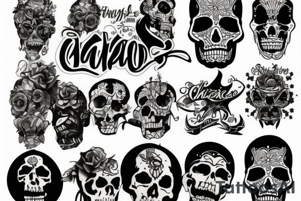 Chicano style die hard tattoo idea