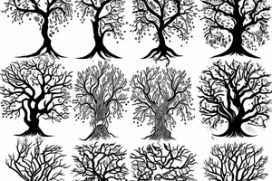 Iggdrasil tree around the shoulder tattoo idea
