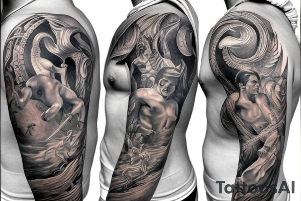 Drakkar on the shoulder tattoo idea