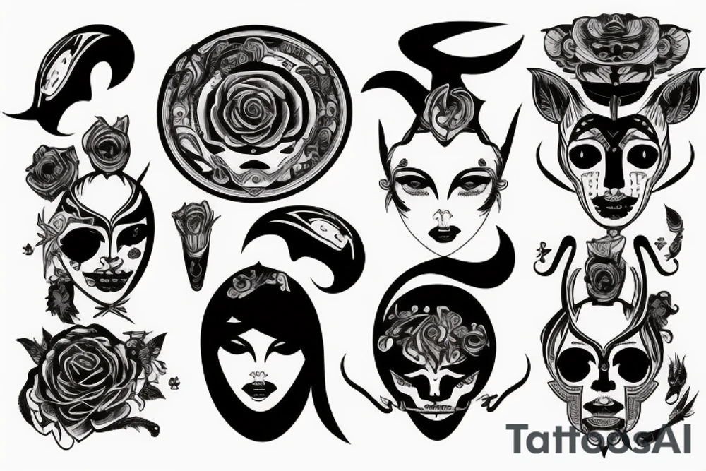 Ram face tattoo idea