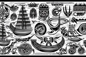 viking ship tattoo idea