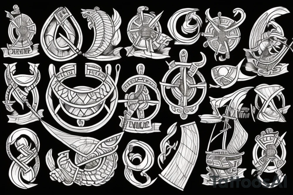 viking ship tattoo idea