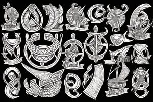 viking ship tattoo idea