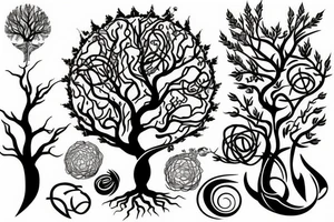 nine worlds and iggdrasil tree tattoo idea