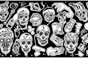 trash polka science based with einstein and geometry tattoo idea