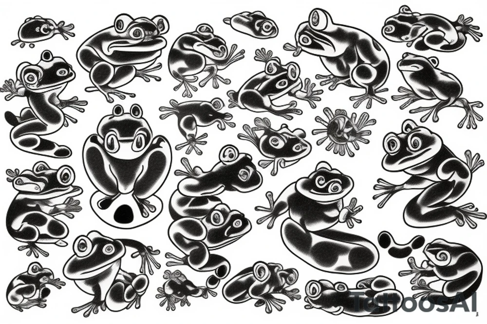japanese frog tattoo idea