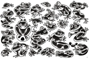 japanese frog tattoo idea