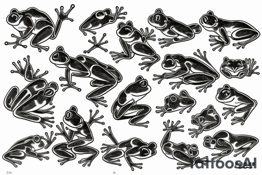 japanese frog tattoo idea