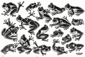 japanese frog tattoo idea