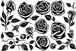 blade with a rose tattoo idea