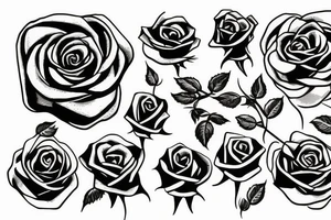 blade with a rose tattoo idea