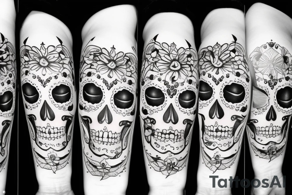 Day of the dead woman tattoo idea