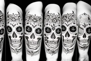 Day of the dead woman tattoo idea