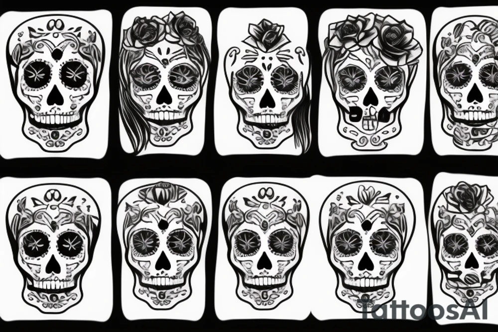 Day of the dead woman tattoo idea