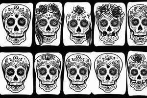Day of the dead woman tattoo idea