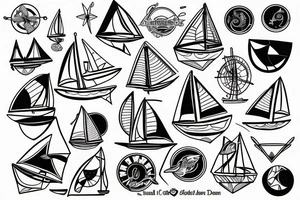 Sailboat from above tattoo idea