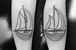 Sailboat from above tattoo idea